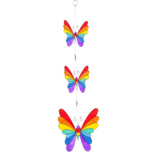 Image of Jones Home and Gift String of Rainbow Butterflies Suncatcher