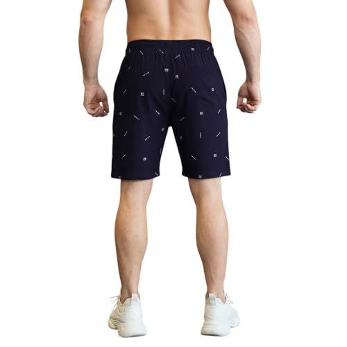 Image of FEEL TRACK Men Cotton Printed Shorts
