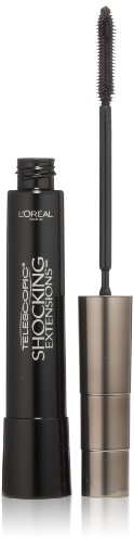 L'Oreal Paris Telescopic Shocking Extensions Mascara, Carbon Black, 0.29 Ounces