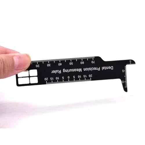 Calibrador dental de precisión de aluminio 105x20x2 mm miniatura 3