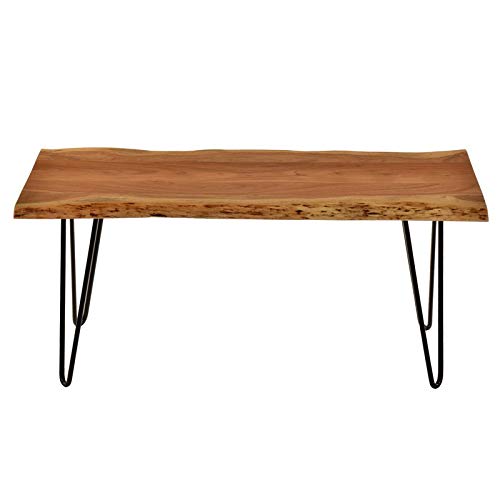 BOWERY HILL Live Edge Wood Coffee Table and Bench #TOP25