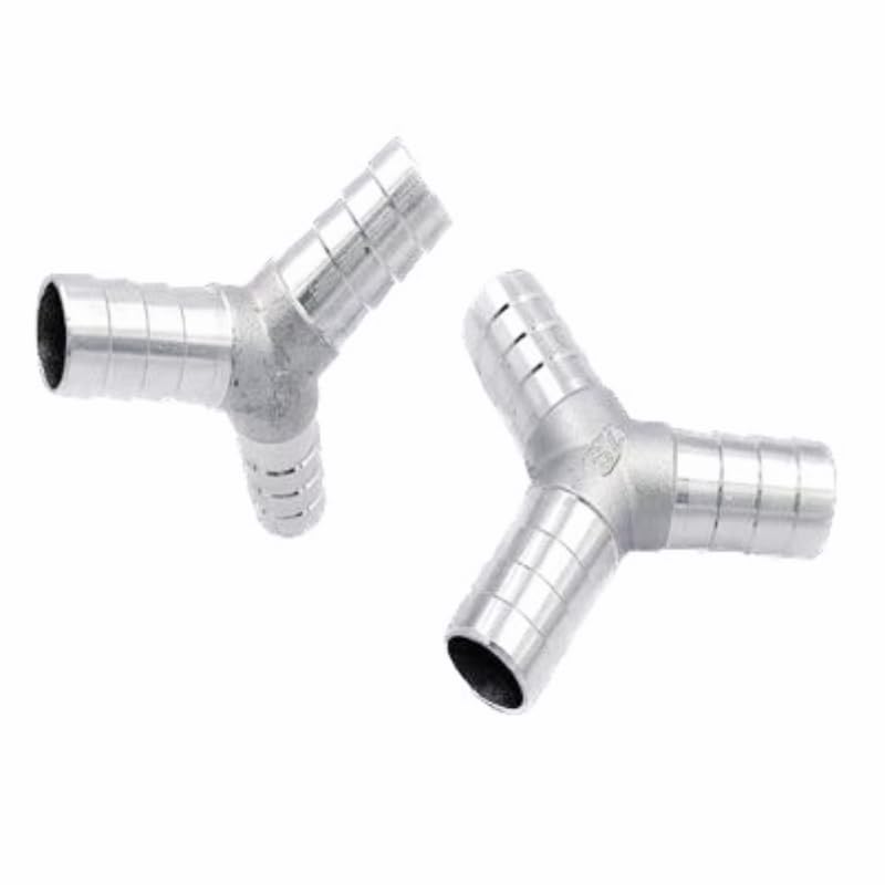 Hose Barb 304 Stainless Steel Hose Tail Barb Connectors 6mm 8mm 10mm 12mm T Type Y Type Pipe Fitting Pagoda Tail Barb Connector (L Elbow,50mm)