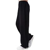 GHJUH Tai Chi Hose Kung Fu Trainingshose Kampfkunst Qi Gong Hose Wing Chun Shaolin Baumwolle Und Leinen Atmungsaktive Kampfkunst Tai Chi HoseBlack-X Large