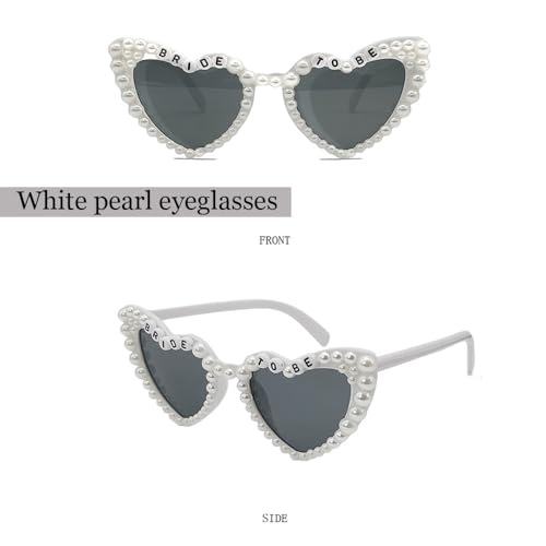 Bachelorette Party Bride Sunglasses Heart Sunglasses or Women Bachelorette Party Bride Pearl Glasses Bachelorette Party Accessories Party Gift Supplies2