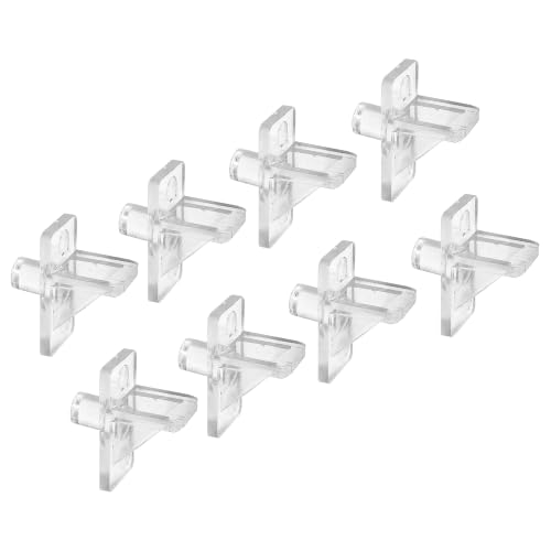 Prime-Line U 10136 1/4 In. Clear Plastic Shelf Support Peg (8 Pack)