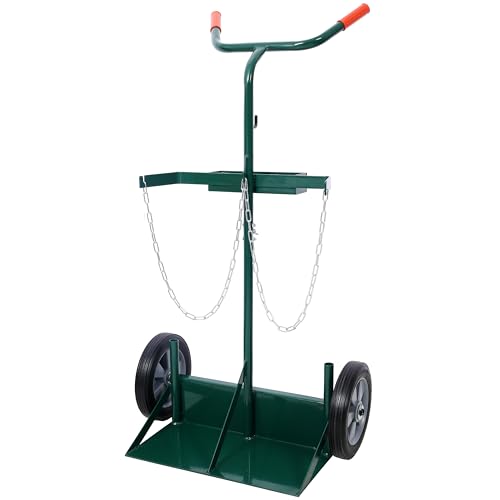 Carretilla para cilindros de soldadura de 440 lb con ruedas de goma sólidas de 10 pulgadas miniatura 2