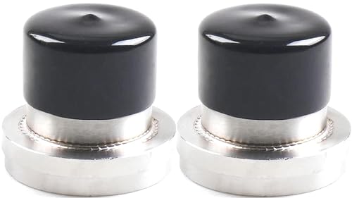 Gift2u Wheel Bearing Protector with Silicone Cap,2Pcs Wheel Bearing Grease Caps Stainless Steel Trailer Axle Bearing Protector, 2.441