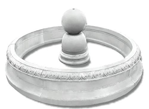 Casa Padrino Baroque Fountain White Ø 240 x H. 90 cm - Round Garden Fountain in Baroque Style