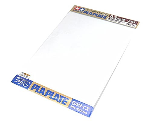 Planchas plásticas de modelismo Tamiya Pla-Plate 0.3mm B4 70122 para recreación de piezas