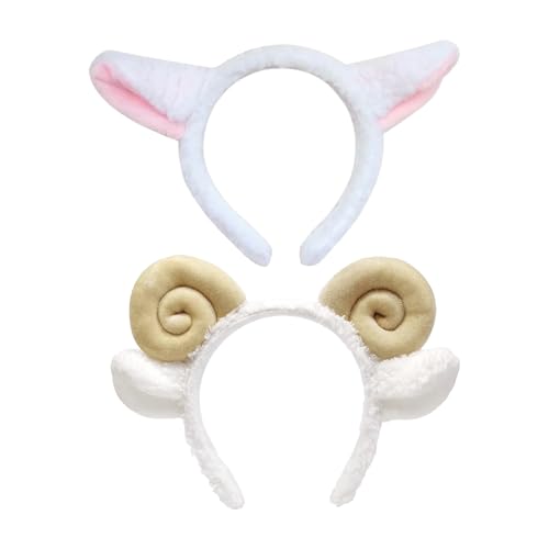 2 Piezas De Diademas De Oveja, Accesorios De Cosplay, Lindas Diademas De Lujo, Accesorios Para El Cabello De Fiesta Con Temática Animal.