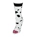Tubular Novelty Socks-Cow -White W/Black Spots