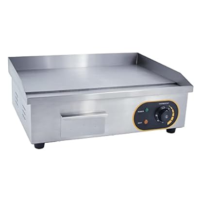 MOOTACO Grillplatte Elektrisch, 54cm Profi Gastro Elektrogrill Elektrische Grillplatte Elektro Tischgrill Gastronomie Edelstahl 3000W – Bild 5