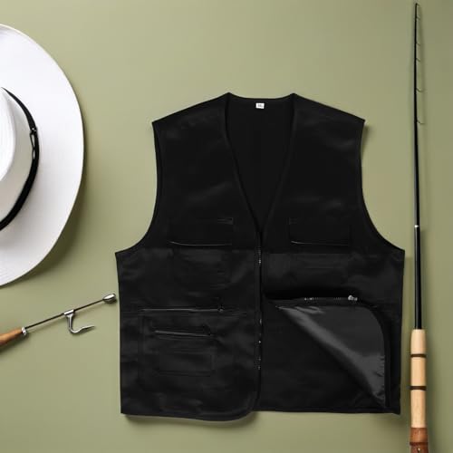 Chaleco de pesca multibolsillos Mipcase de algodon y poliester para hombre 7