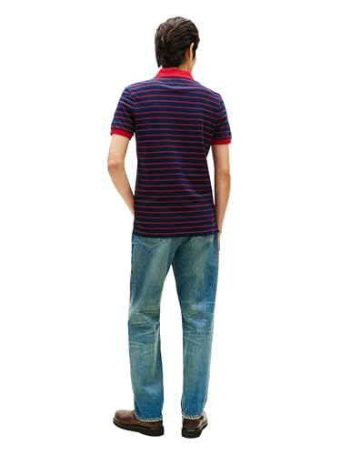 Image of Tommy Hilfiger Men's Short Sleeve Polo Shirts in Slim Fit with Stretch and Organic Pique Cotton