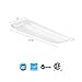 Lithonia Lighting 4 Foot LED Shop Light, Rectangle LED Kitchen Light Fixture, Ceiling Flush Mount, Puff Design, 5000 Lumens, 4000K Cool White Light, 48-Inch by 14-Inch, White (FMLL 14IN 40K 80 CRI)