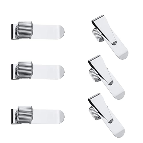 Qiuerte Portable Metal Pen Holder for Notebook,Hand Account Fixed Spring Pen Clip Accessories 6pcs