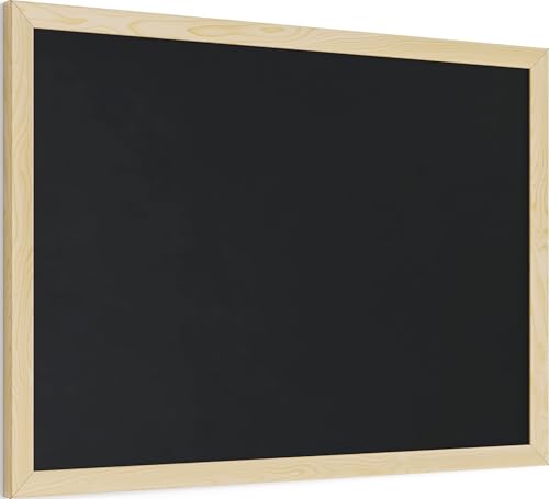 U Brands Chalkboard for Wall, 18 x 24 in, Black Board, Birch Wood Frame