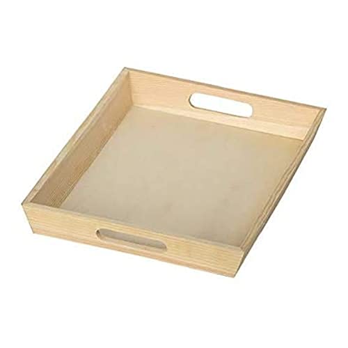 Artemio Plateau Rectangle, Bois, Beige, 25 x 35 x 4,5 cm VIPB2535