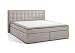 Produktbild Atlantic Home Collection RUSTY Boxspringbett Rusty, Härtegrad H2, 140 x 200 cm, inklusive Topper, beige mit schwarzem Keder