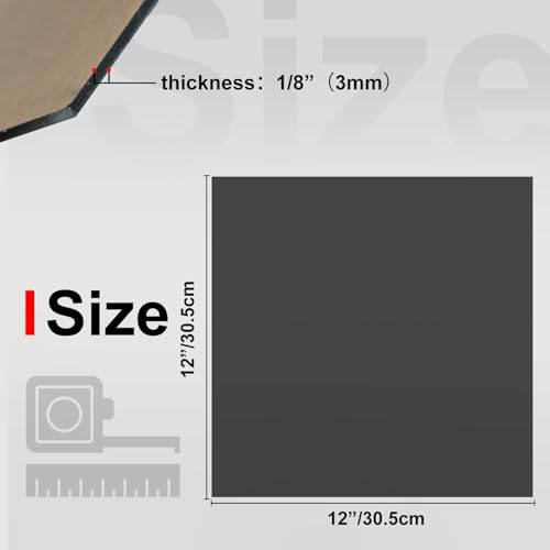 Image of KINLINK 12x12 Plexiglass Sheets 1 /8 inch Thick - 3mm Black Transparent Cast Acrylic Sheet, Plastic Sheet Polycarbonate Sheet for DIY Project, Craft, Acrylic Sign Wedding Invitation 2 Pack