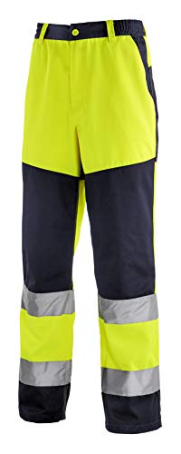 teXXor 4356-58 Warnschutz-Bundhose "Rochester", Größe 58, Warngelb/Marineblau – Bild 2