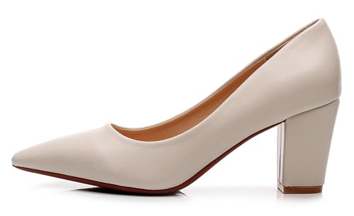 Image of VenusCelia Women's Lewin Pump Chunky Heel Shoe
