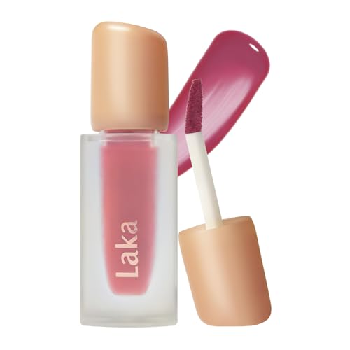Laka Fruity Glam Tint | Glowing Korean Lip Tint with Hydrating Lightweight Texture | Buildable Color, Non-Sticky High Shine Gloss | K-Beauty Korean Makeup | #147 Currant, 0.15oz