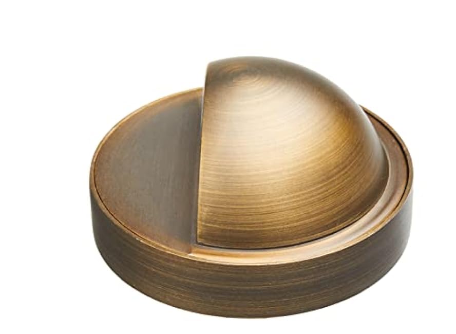 VOLT 10-Pack 12V Cast Brass Deck Lights (Bronze) & 3W 2700K Warm White G4 LED Bulbs for Low Voltage Landscape Lighting on Outdoor Patio, Railing, Step, Fence & Dock