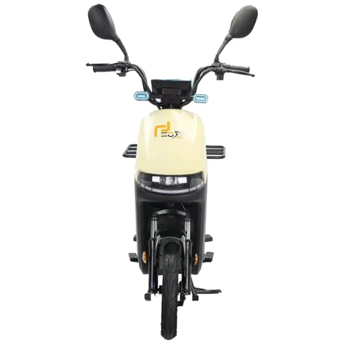 Image of EOX OLO Electric Scooter for Adults with Powerful Motor, Lithium Battery, 45km Mileage, Digital Meter, Tubeless Tyres, Anti-Theft Lock System, 140 KG Weight Support (Non RTO Vehicle with Carrier)