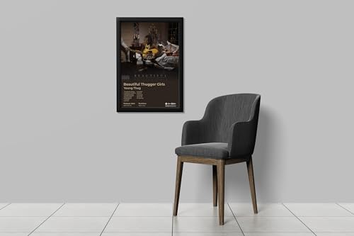 Image of BLINKART Young Thug - Beautiful Thugger Girls Wall Photo Frames | Wall Art for Bedroom, Living Room, Studio or Office | Album Cover Print with Spotify Song Link QR Code | Gift for Fans - 8x12 In
