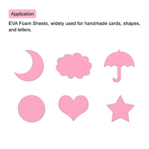 Image of uxcell EVA Foam Sheets Pink 12 Inch x 9 Inch 2mm Thickness for Crafts DIY Pack of 30