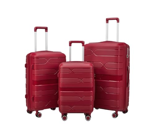 MUdson Trunk 20/24/28 Inch Boarding Travel Suitcase Password Suitcases On Wheels Large Capacity Luggage Lightweight 3 Pieces Luggage Set Durable (Color : A Set-03)