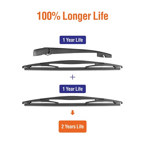 Wowiper Rear Wiper Arm With Blades Assembly For Honda Crv 2022 2021 2020 2019 2018 2017, Genuine Oe Back Windshield Wiper 76720-Tla-A01 76730-Trn-H01 – 11”+12”+12” (3Pcs) #TOP6