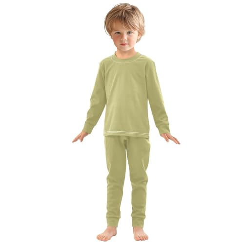 Dark Khaki Long Sleeve Pajamas Set Sleepwear Jammies 2pcs Set Pjs Dark Khaki