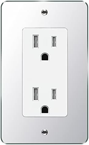 Silver Mirrored Acrylic Wall Plate Switch Light Cover Durable Decorative Outlet Covers Switch Plates And Outlet Covers