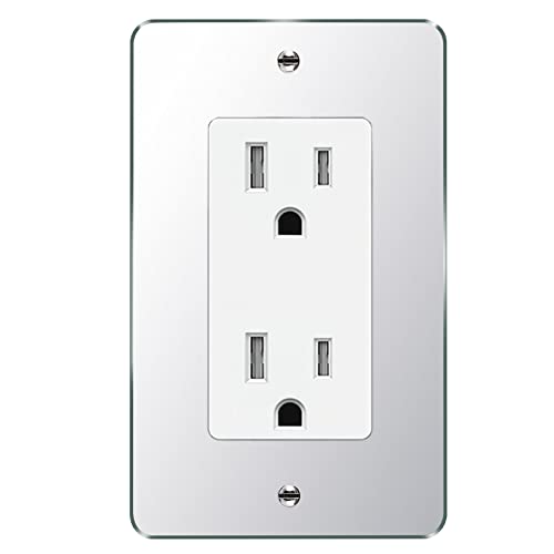 Silver Mirrored Acrylic Wall Plate Switch Light Cover Durable Decorative Outlet Covers Switch Plates And Outlet Covers #TOP11