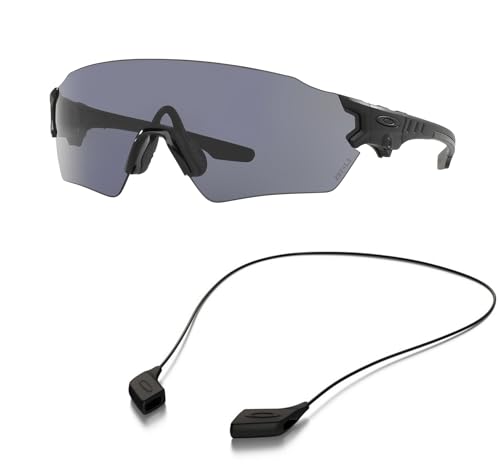 Oakley OO9328 Sunglasses Bundle: OO 9328 932804 Si Tombstone Matte Black Grey and Small Black leash Accessory kit2