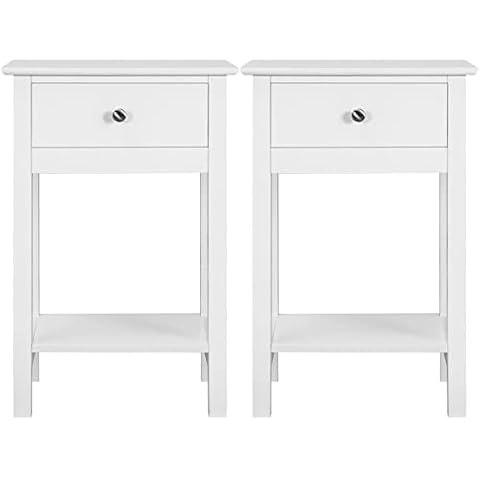 Yaheetech Nachttische, Beistelltisch-Set, 2er-Set Sofatische, kleine Couchtische Cover