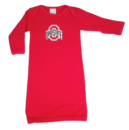 Image of Future Tailgater Ohio State Buckeyes Baby Red Layette Gown 0-3 Months