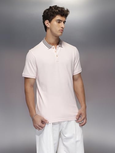 Image of WROGN Men's 100% Cotton Pique Polo T-Shirt | Solid | Slim Fit