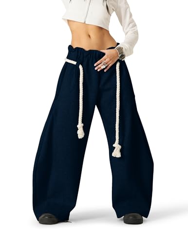 Image of Aelfric Eden Super Baggy Barrel Sweatpants Wide Leg Pants for Women Men Casual Elastic Waist Unisex Lantern Trouser Pants