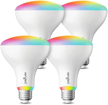 Sengled Zigbee Smart Light Bulbs, Smart Hub Required, Work with SmartThings Hub and Echo with Built-in Hub, Voice Control with Alexa and Google Home, Color BR30 Smart Flood Light Bulb, 75W 4 Pack