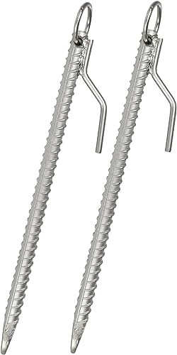 Moritz 2X Bodenanker I Sturmanker Set I 41 cm | Ø18mm I Stahl I mit Öse & Haken I super stabil