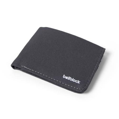 Image of Bellblock Canvas Wallet for Men | Slim Handcrafted Mens Wallet | with Sim, Mobile Pin & Hidden Extra Card Slots | Canvas | Grey