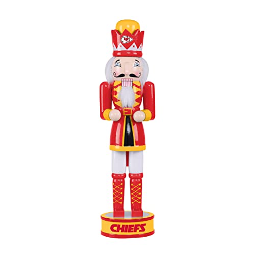 FOCO NFL Kansas City Chiefs Team Logo 14" Holiday NutcrackerTeam Logo 14" Holiday Nutcracker, Version 2, One Size by FOCO - Used condition - US$16.48