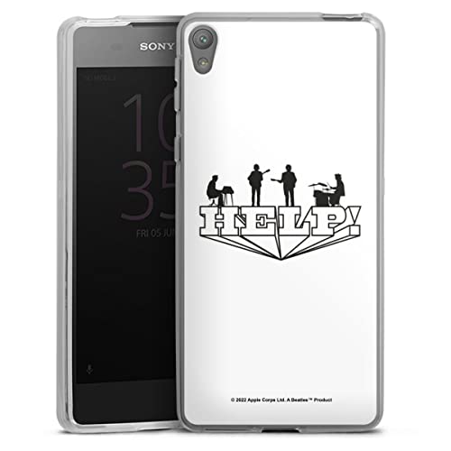 DeinDesign Coque en Silicone Compatible avec Sony Xperia E5 Etui Silicone Coque Souple The Beatles Help! Rock ‘n’ Roll - Les Beatles, Paul McCartney, John Lennon, RIngo Starr, George Harrison DeinDesign Coque en Silicone Compatible avec Sony Xperia E5 Etui Silicone Coque Souple The Beatles Help! Rock 'n' Roll