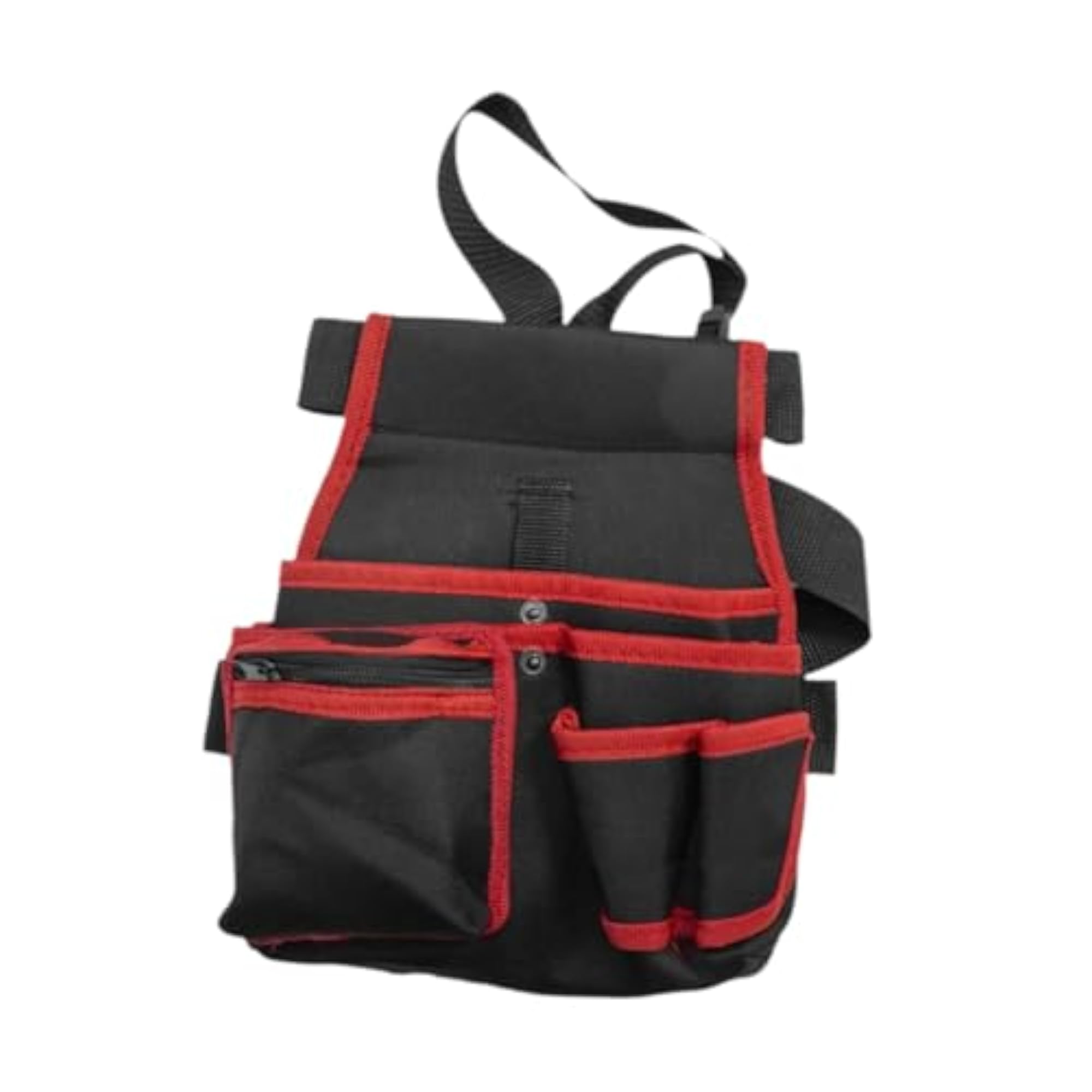 Red Waist Tool Bag Pack Organizer for Electricians & Utility Storage