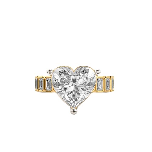 Bague Cœur Vérité en argent 925 et moissanite haut de gamme faite main