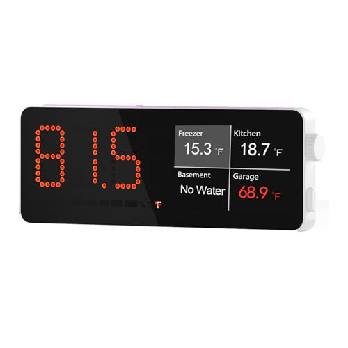 MOCREO H5-Lite Wireless Hub, Upgrade with Screen, Displays Sensor Data, Historical Charts, Weather and Calendar, Compatible with MOCREO BLE Sensor