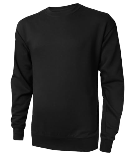 Image of SwissWell Men's Sweatshirt Crew Neck Long Sleeve Jumper Black L